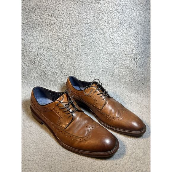 Aston Grey Collection Lovorwen Brown Wingtip Oxfords 11.5 - Picture 1 of 16